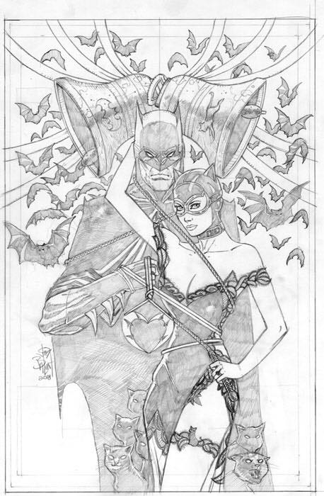 Balent surprise pencil cover for Batman 50