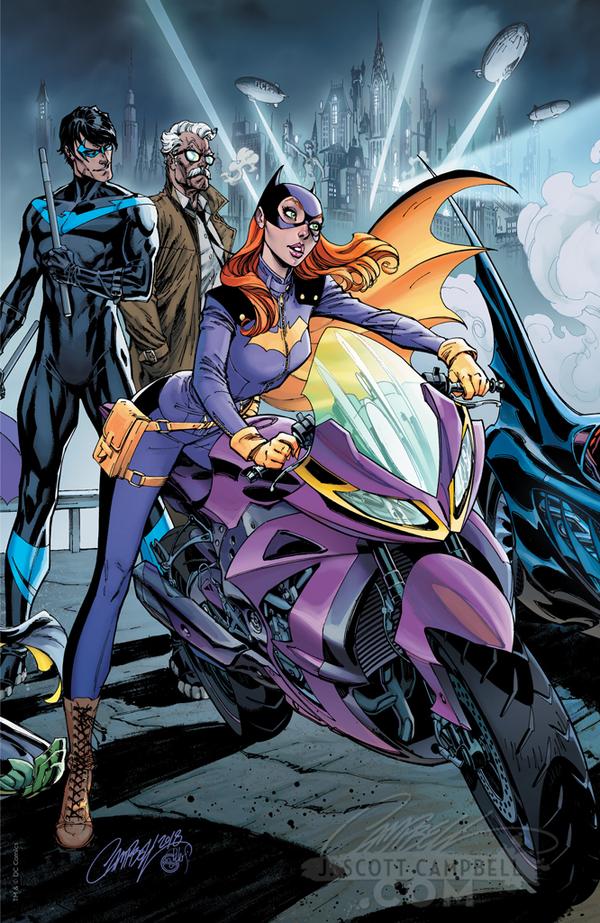The Groom's Side, Cover C Batgirl on a motorcycle, Nightwing, Gordon