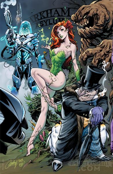 The Bride's Side, Cover D, Poison Ivy and Penguin, Mr. Freeze, Clayface